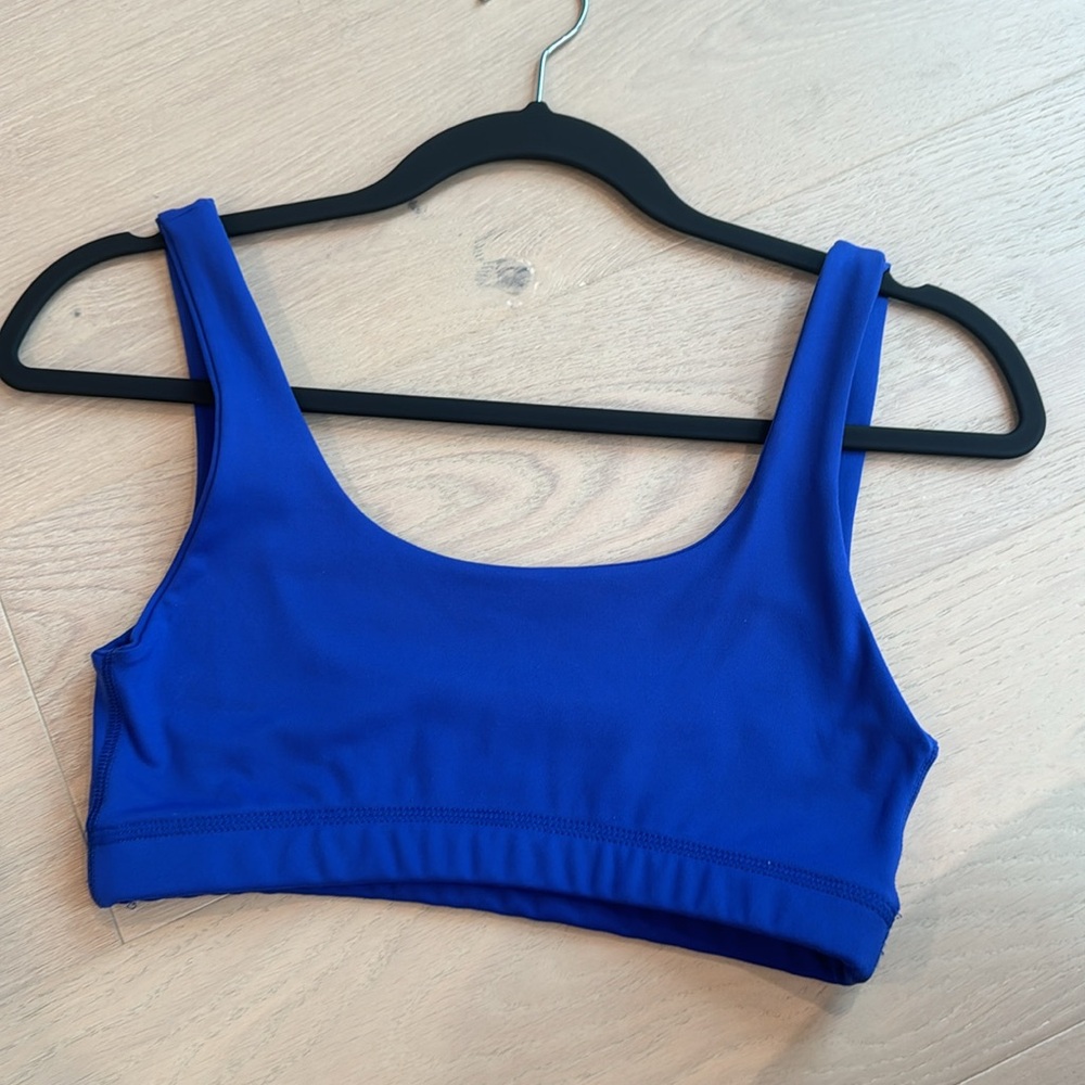 Weworewhat sports bra sapphire blue